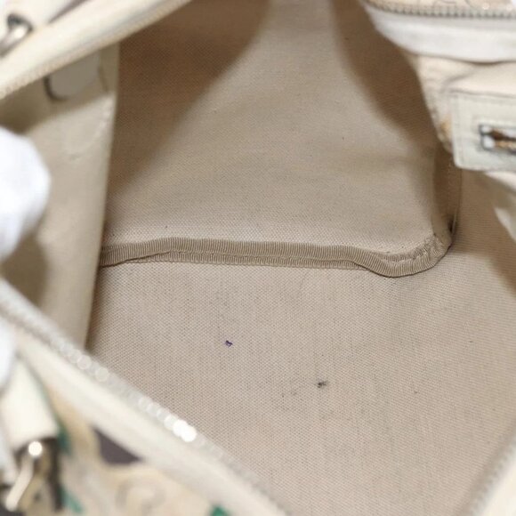 GUCCI GG Supreme Hand Bag PVC White 189895 Auth 146608 - Picture 11 of 16
